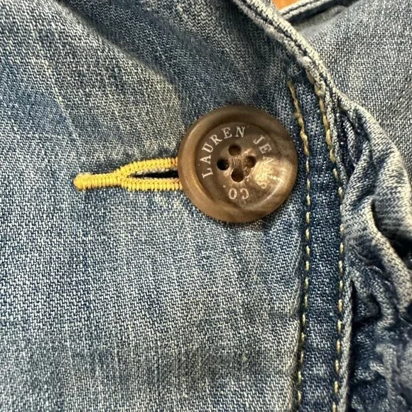 Ralph Lauren jeans chambray denim linen Jacket 16 - Picture 5 of 6